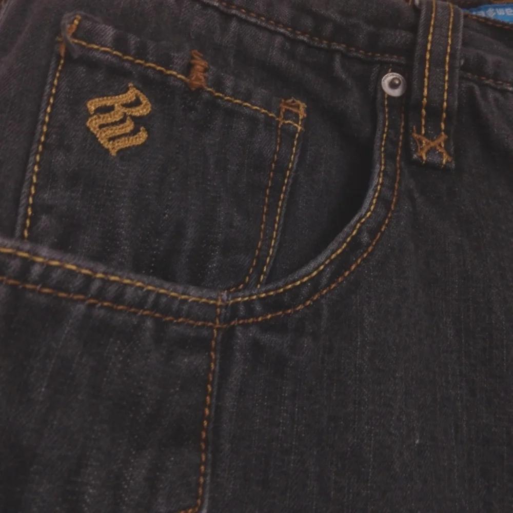 Rocawear men's sz 34 straight leg gray distressed denim jeans made in Hong Kong - Picture 10 of 10